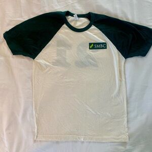 SMBC Bank White and Green Raglan T-Shirt